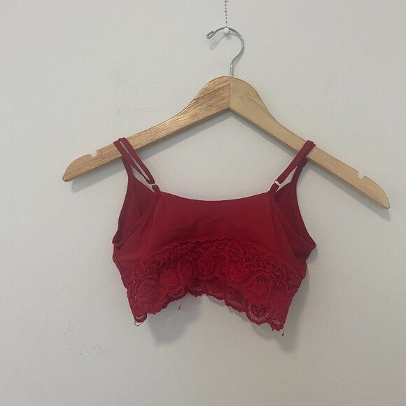 Commando Red Stretchy Lace Bra Size Small/Medium - Picture 4 of 4